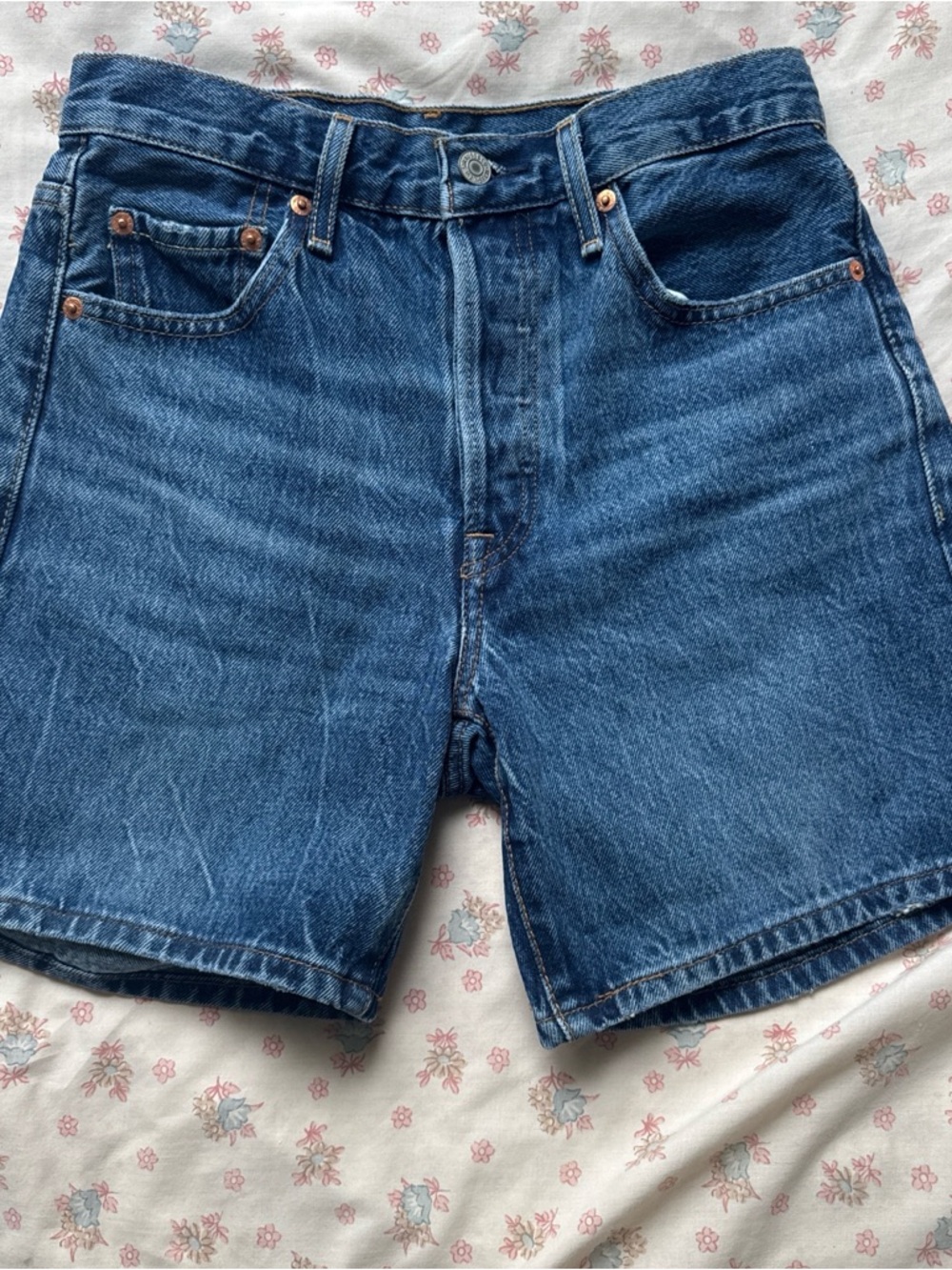 Levi’s Premium 501 dark denim shorts